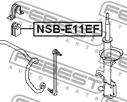 Lagerung, Stabilisator FEBEST NSBE11EF 2