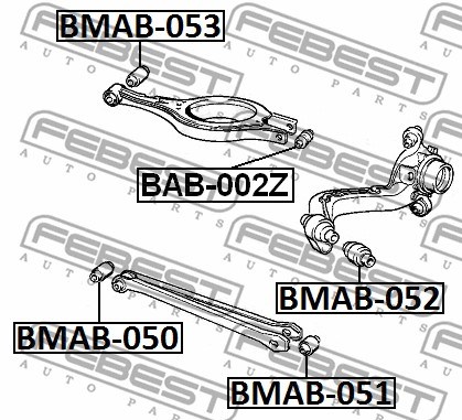 Lagerung, Lenkgetriebe FEBEST BMAB052 2
