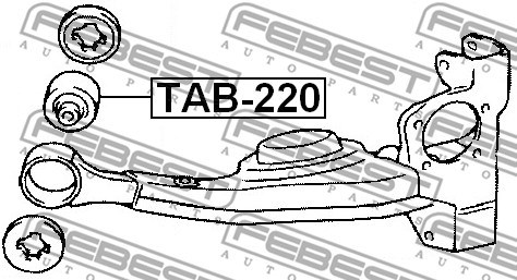 Lagerung, Lenkgetriebe FEBEST TAB220 2
