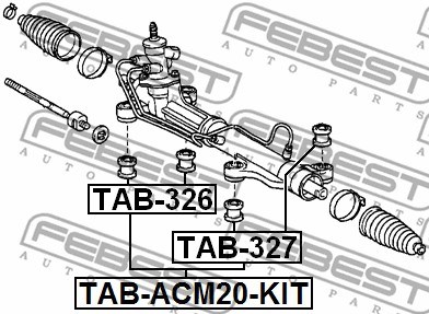Lagerung, Lenkgetriebe FEBEST TAB326 2