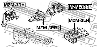 Lagerung, Automatikgetriebe FEBEST MZM3RR1 2