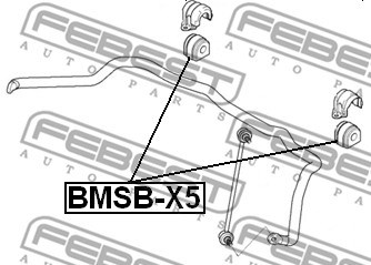 Lagerung, Stabilisator FEBEST BMSBX5 2