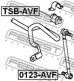 Stange/Strebe, Stabilisator FEBEST 0123AVF 2