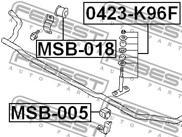 Lagerung, Stabilisator FEBEST MSB005 2