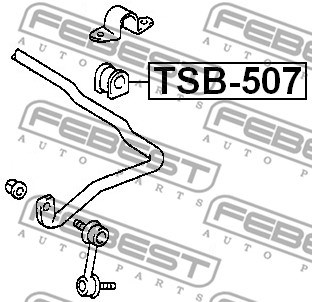 Lagerung, Stabilisator FEBEST TSB507 2