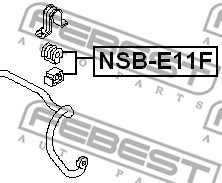 Lagerung, Stabilisator FEBEST NSBE11F 2