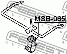Lagerbuchse, Stabilisator FEBEST MSB065 2