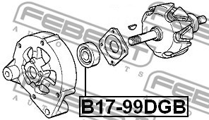 Antriebslager, Generator FEBEST B1799DGB 2