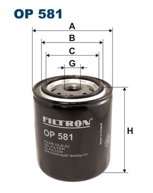 Filter, Arbeitshydraulik FILTRON OP581