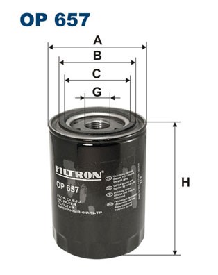 Filter, Arbeitshydraulik FILTRON OP657