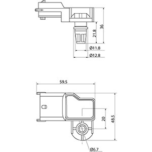 Sensor, Saugrohrdruck HC-Cargo 182113 3