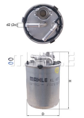Kraftstofffilter MAHLE KL497D