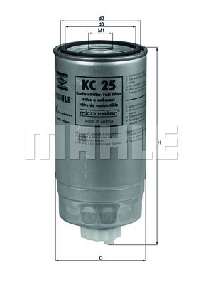 Kraftstofffilter MAHLE KC25