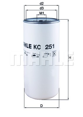 Kraftstofffilter MAHLE KC251 3