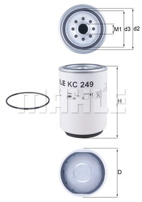 Kraftstofffilter MAHLE KC249D