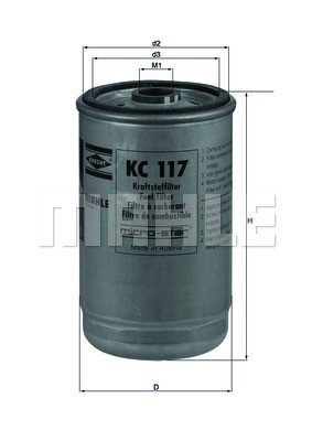 Kraftstofffilter MAHLE KC117