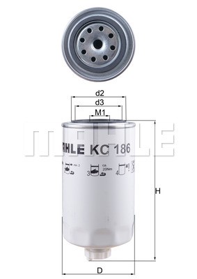 Kraftstofffilter MAHLE KC186