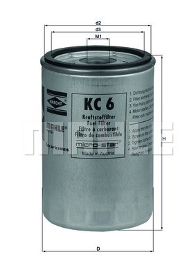 Kraftstofffilter MAHLE KC6