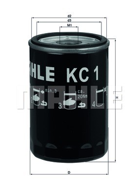 Kraftstofffilter MAHLE KC1