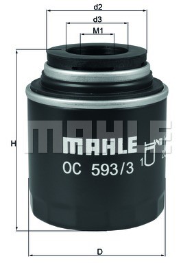 Ölfilter MAHLE OC593/3