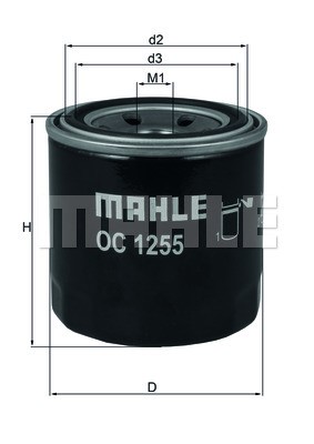 Ölfilter MAHLE OC1255