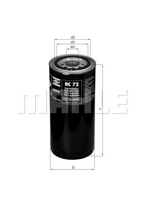 Filter, Arbeitshydraulik MAHLE HC72