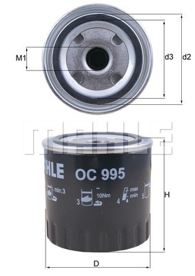 Ölfilter MAHLE OC995
