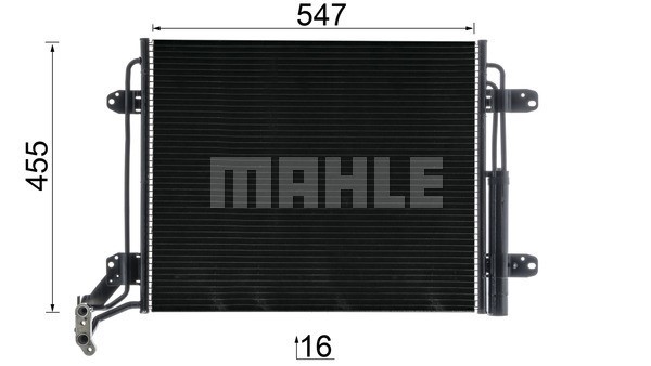 Kondensator, Klimaanlage MAHLE AC454000P 7
