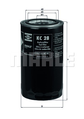 Kraftstofffilter MAHLE KC28