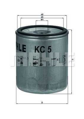 Kraftstofffilter MAHLE KC5