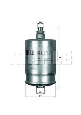 Kraftstofffilter MAHLE KL19