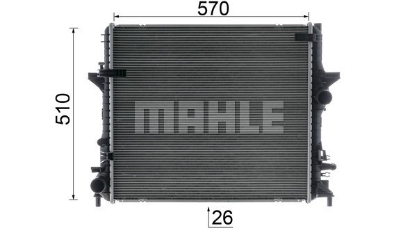 Kühler, Motorkühlung MAHLE CR1930000P 10