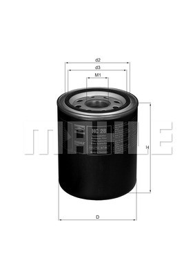 Filter, Arbeitshydraulik MAHLE HC28