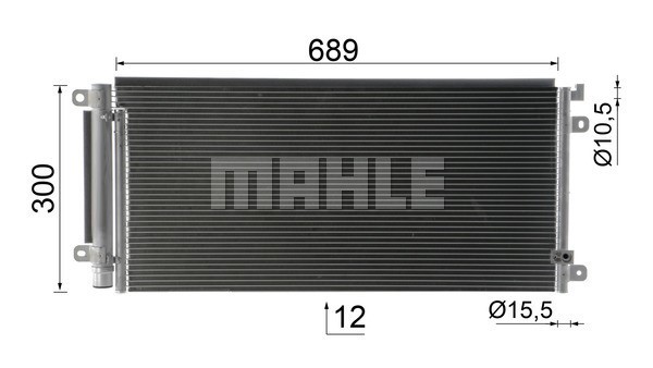 Kondensator, Klimaanlage MAHLE AC104000P 10