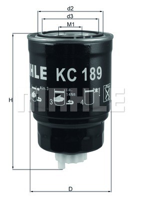 Kraftstofffilter MAHLE KC189 5