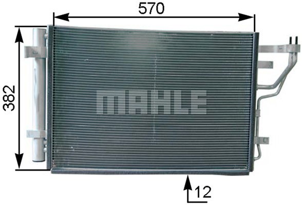 Kondensator, Klimaanlage MAHLE AC442000P 2