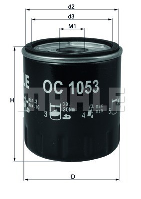 Ölfilter MAHLE OC1053