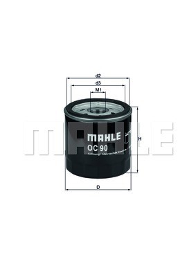 Ölfilter MAHLE OC90