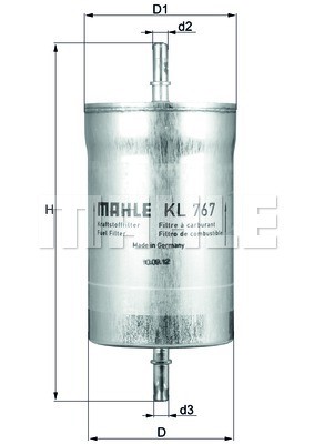 Kraftstofffilter MAHLE KL767