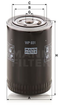 Ölfilter MANN-FILTER WP931