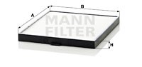 Filter, Innenraumluft MANN-FILTER CU2640