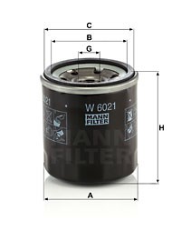 Ölfilter MANN-FILTER W6021
