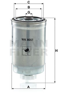 Kraftstofffilter MANN-FILTER WK8051