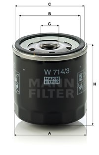 Ölfilter MANN-FILTER W7143