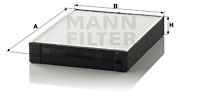 Filter, Innenraumluft MANN-FILTER CU2647