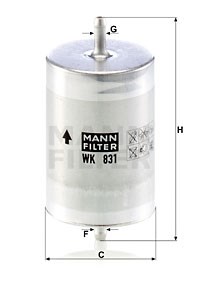 Kraftstofffilter MANN-FILTER WK831
