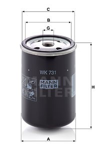 Kraftstofffilter MANN-FILTER WK731