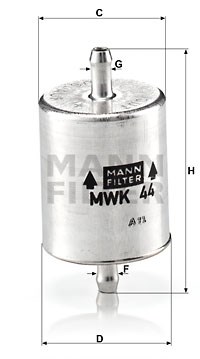 Kraftstofffilter MANN-FILTER MWK44