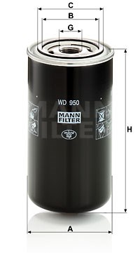Filter, Arbeitshydraulik MANN-FILTER WD950