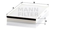 Filter, Innenraumluft MANN-FILTER CU3054